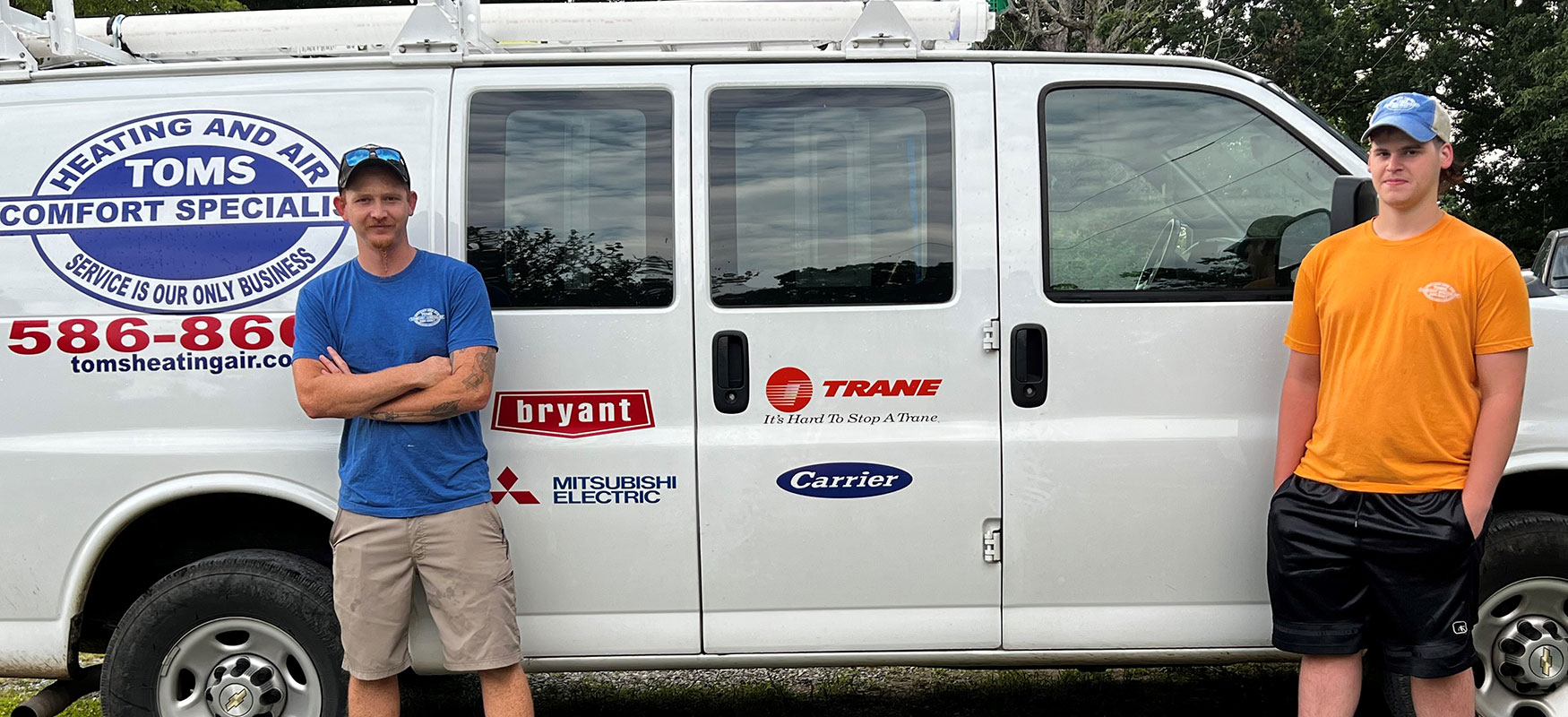 Hvac Technicians With Truck